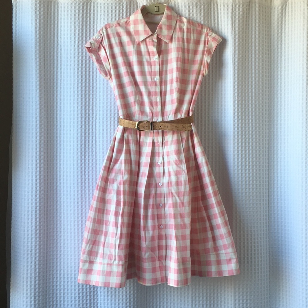 Eliza J pink gingham dress size 2